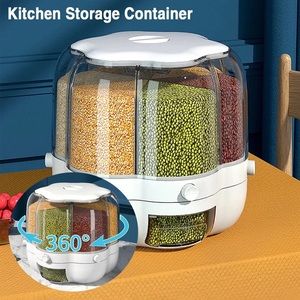Large Food Storage Container 360 Rotating